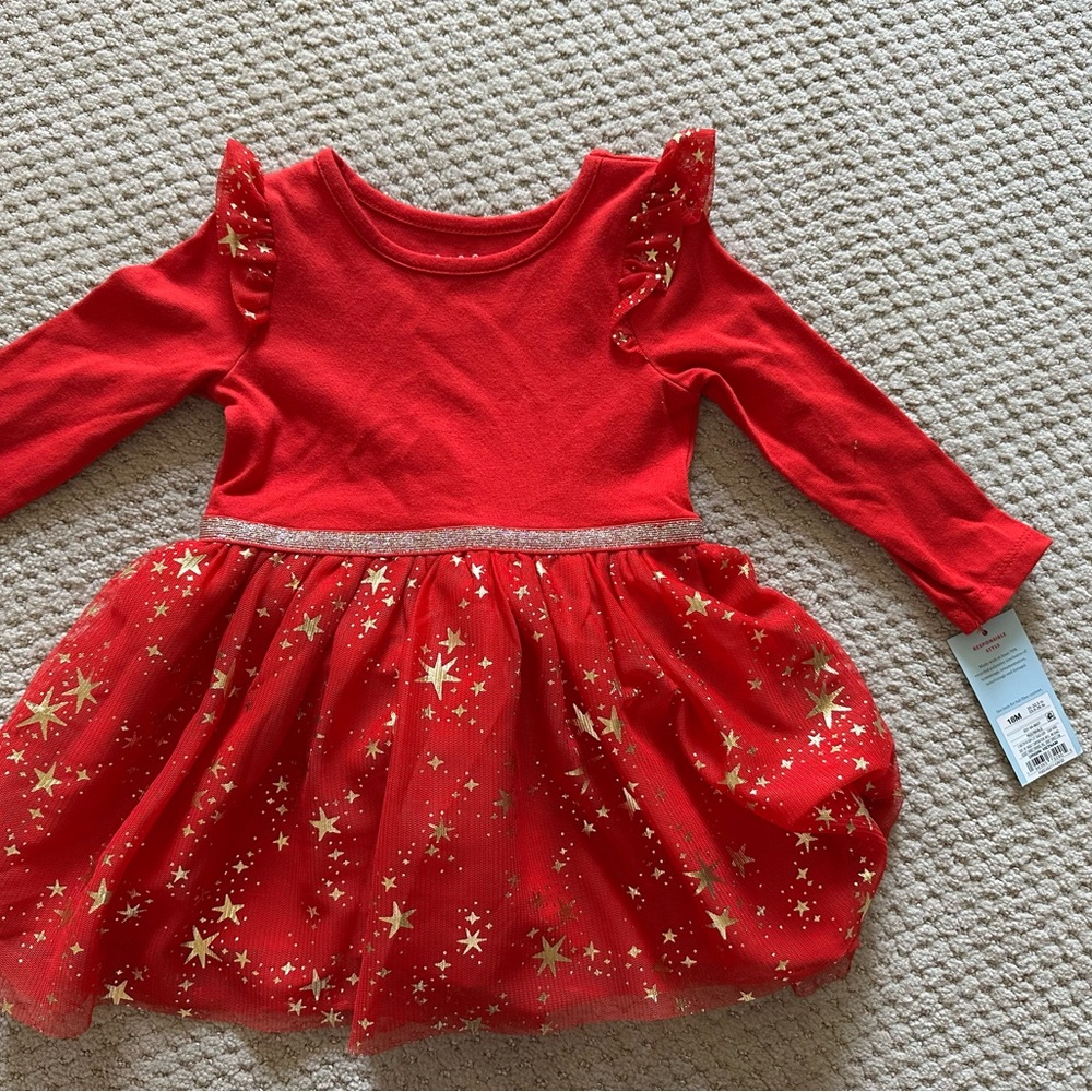 Cat & Jack Red Dress with Stars